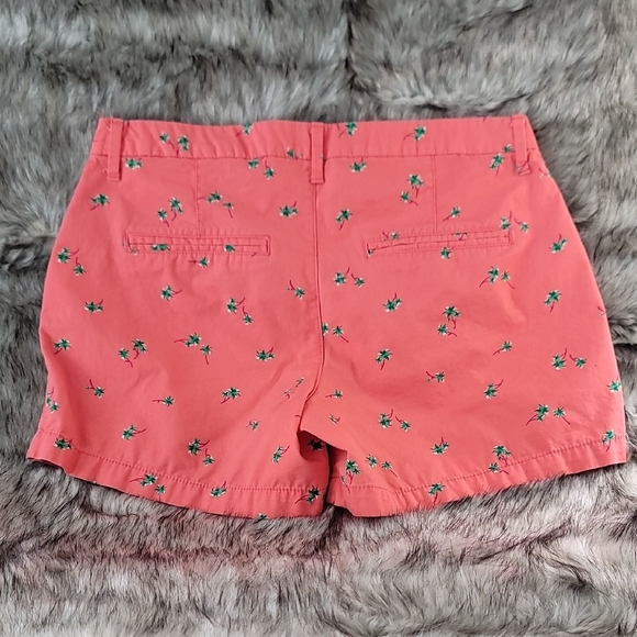 Old Navy Pink and Green Palm Tree Bermuda Shorts Casual Style - Picture 7 of 7